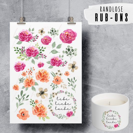Rub-On Bogen „Sommer Blumen“ A5