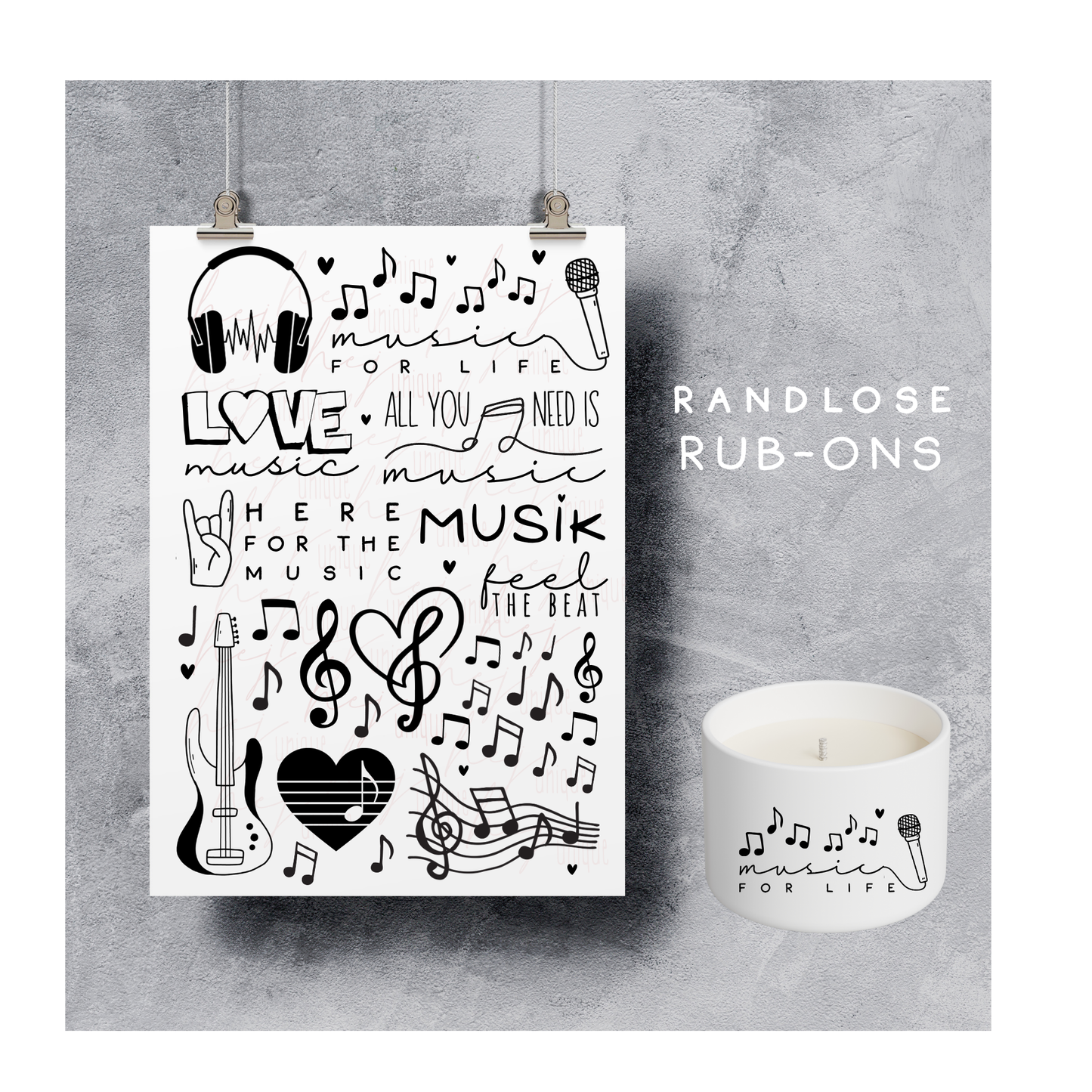 Rub-On Bogen "Musik"