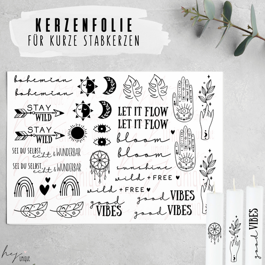 Kerzenfolie *Boho*