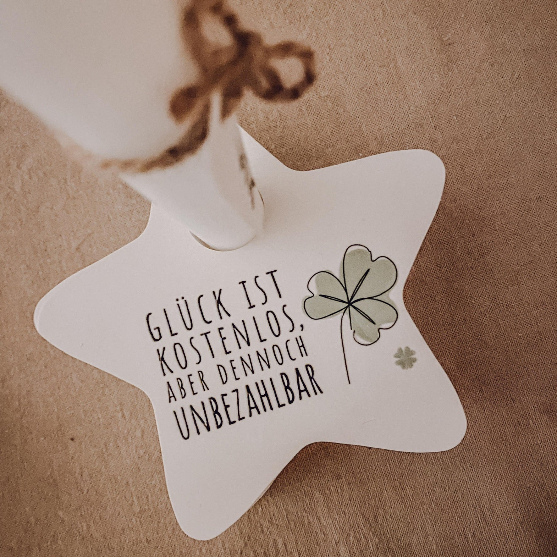 Rub On Aufkleber Bogen Viel Glück A5
