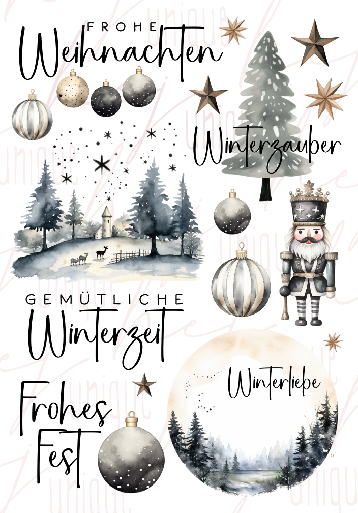 Rub-On Bogen "Winterzauber 2"