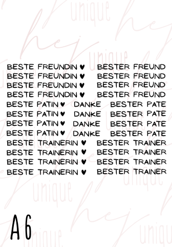 Rub-On Bogen "Family, Friends& Others" Mini zb für Kugelschreiber