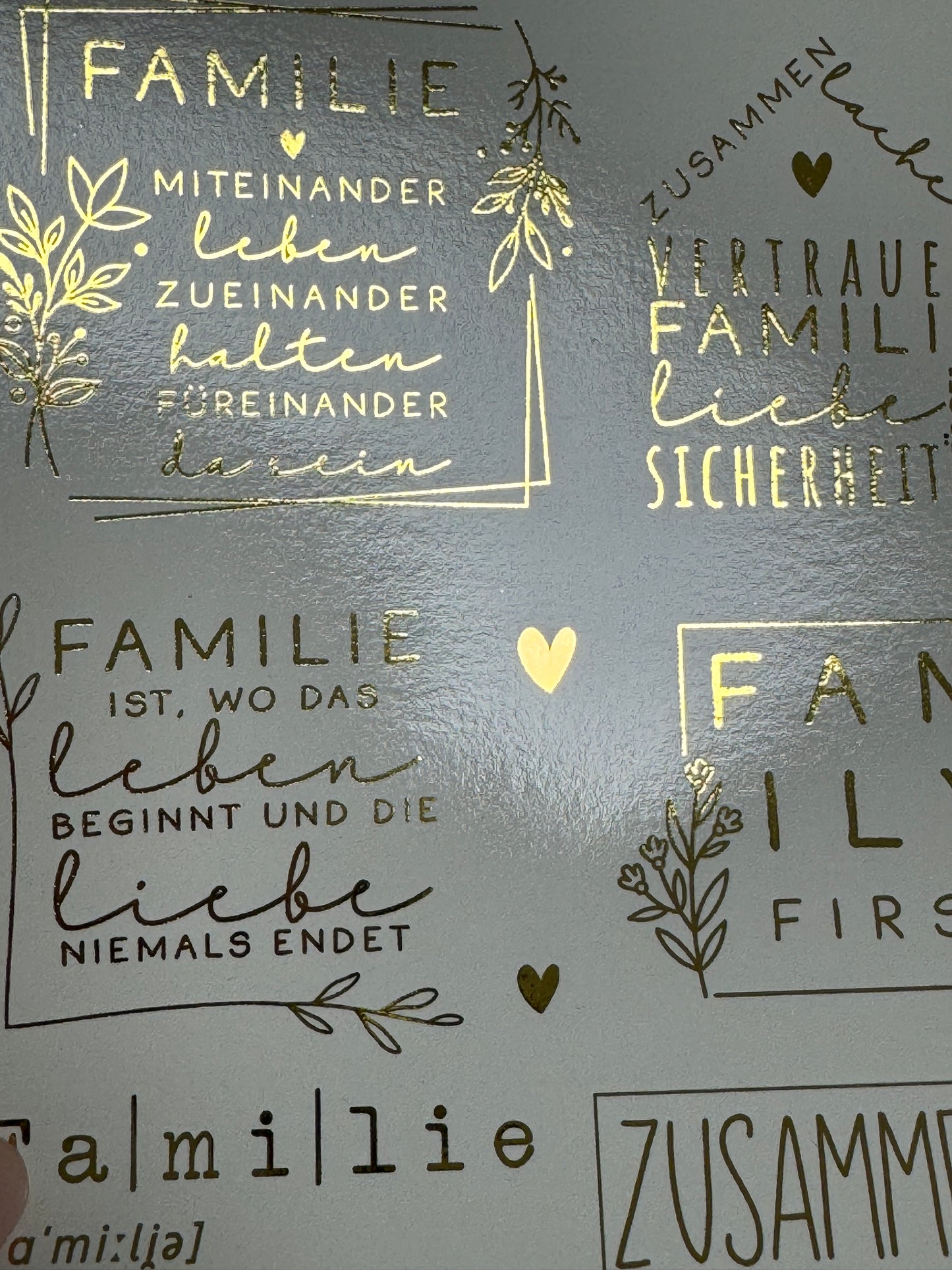 Kerzenfolie *Familie* Stumpenkerzen Family