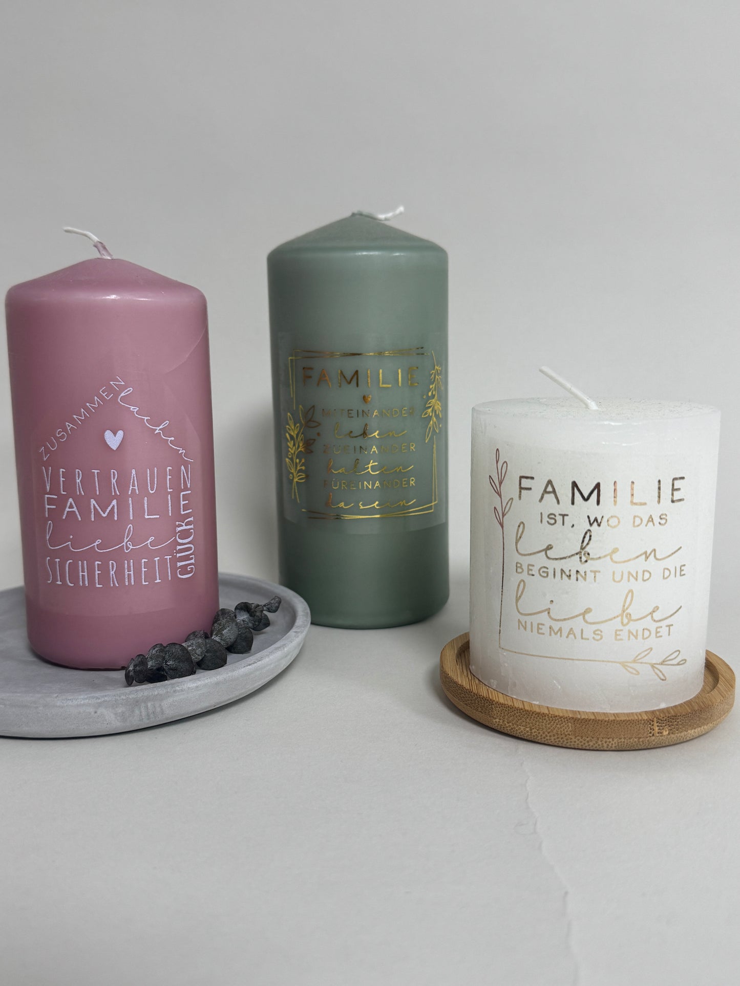 Kerzenfolie *Familie* Stumpenkerzen Family