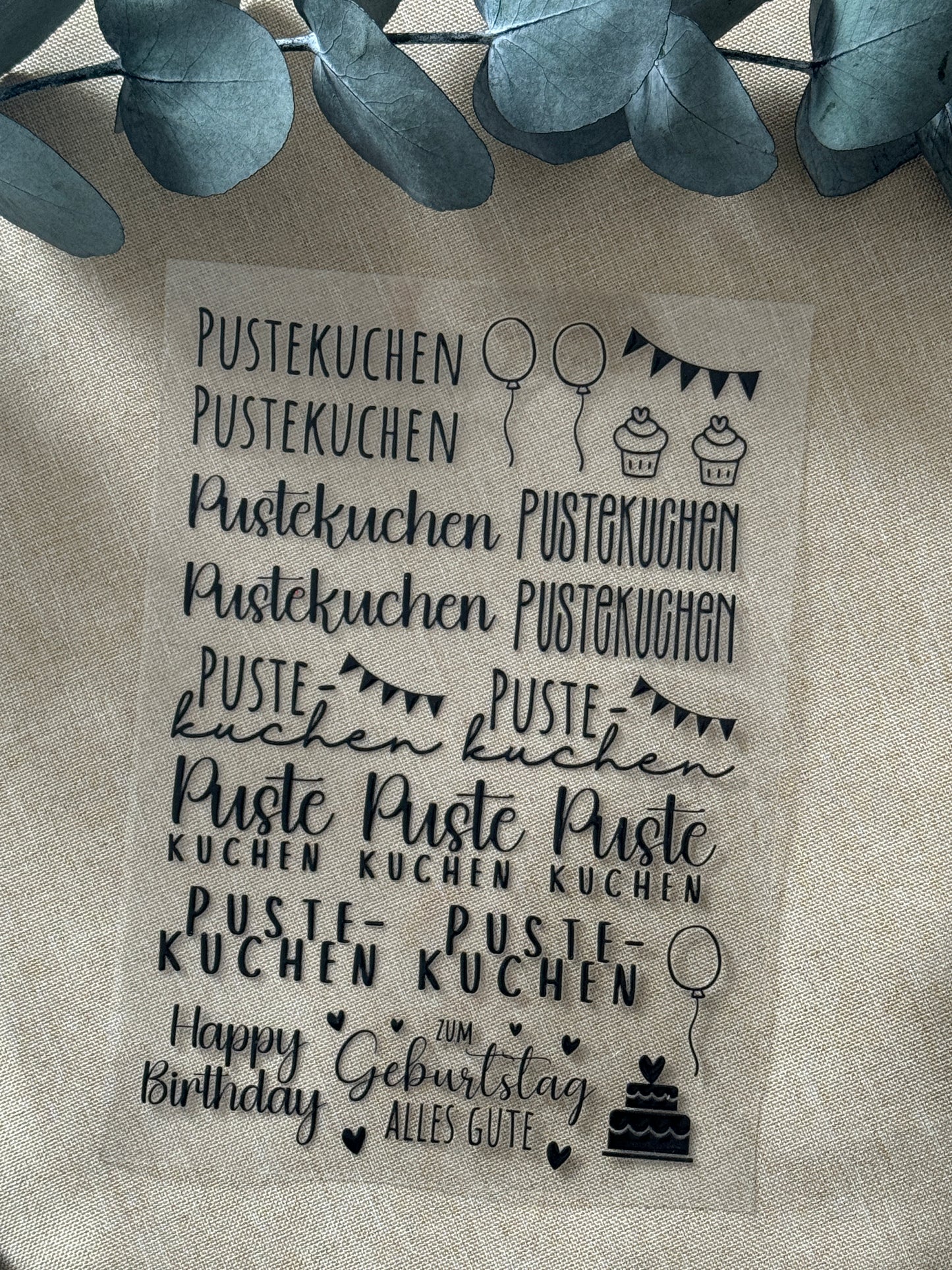 Rub-On Bogen "Pustekuchen" A5