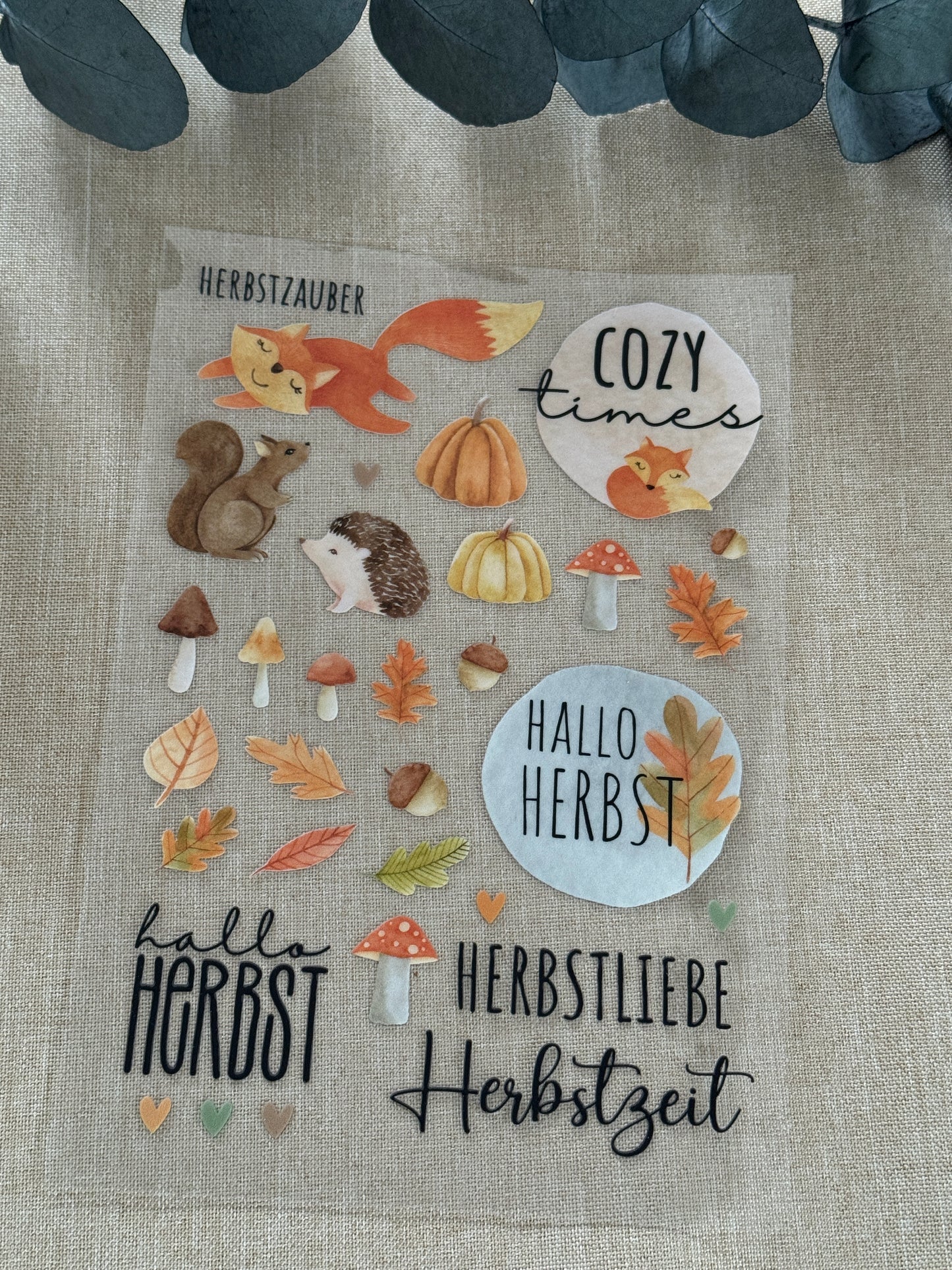 Rub-On Bogen "Herbstzauber Woodland"