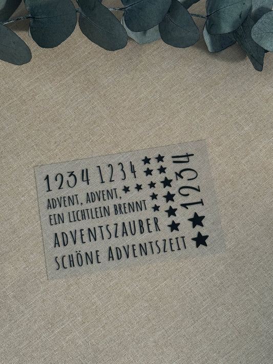 Rub-On Bogen "Advent, Advent" A6