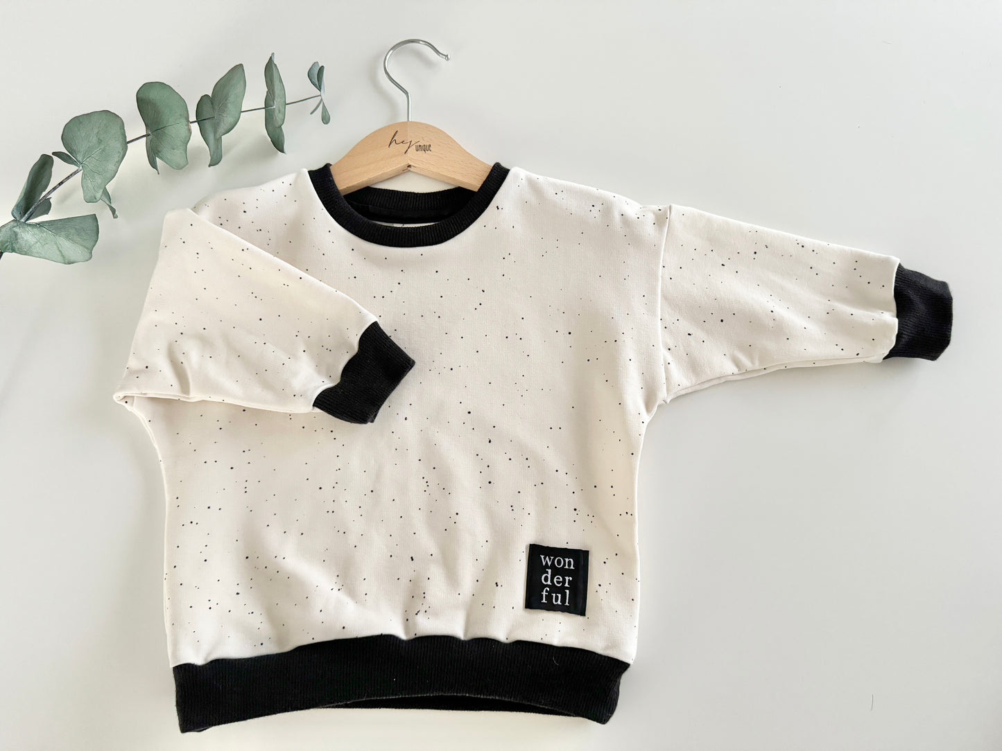 Oversize Pullover *lovelydots* | Bio-Baumwolle | Unikat | Gr. 80