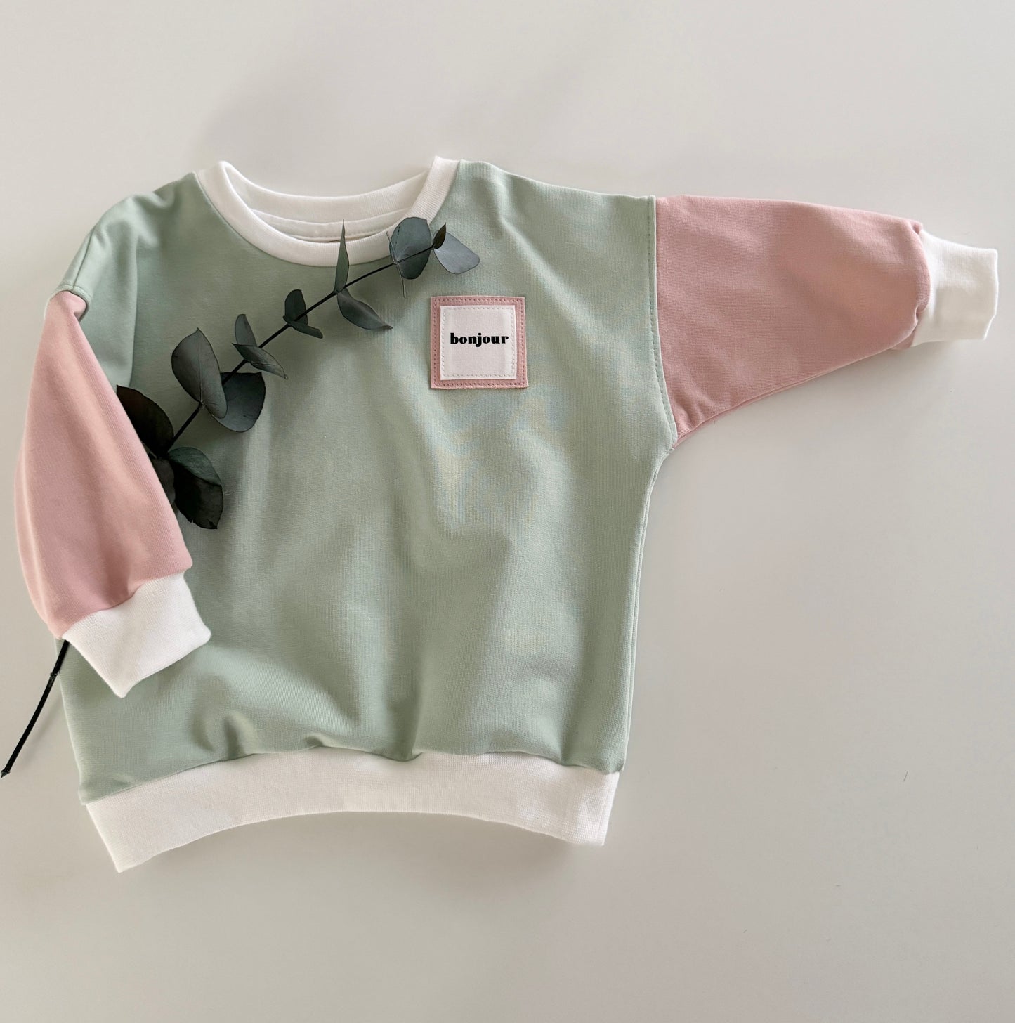 Oversize Pullover *Pastell-Liebe* | Bio-Baumwolle | Unikat | Gr. 74