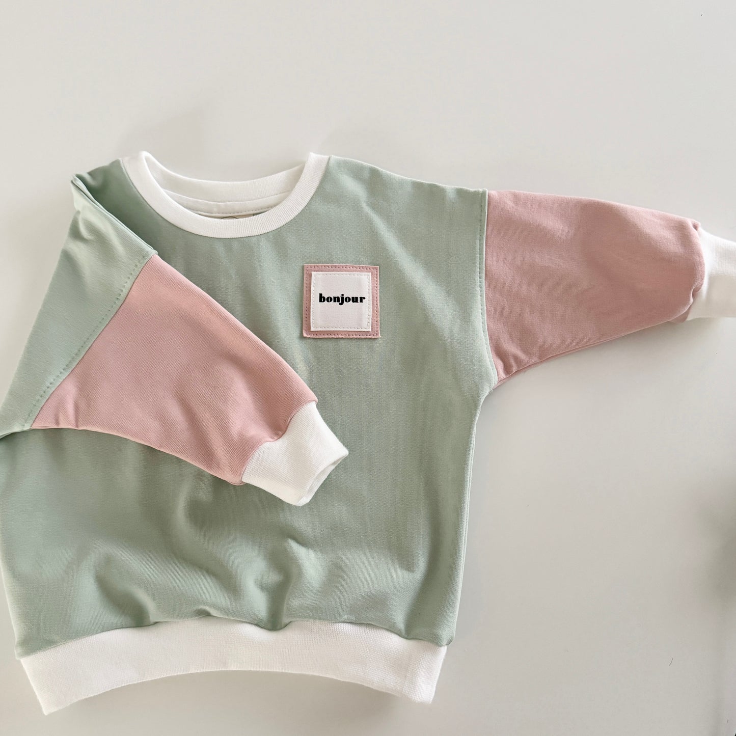 Oversize Pullover *Pastell-Liebe* | Bio-Baumwolle | Unikat | Gr. 74