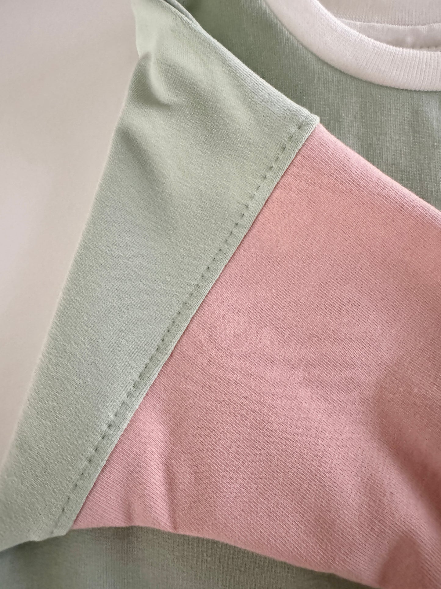 Oversize Pullover *Pastell-Liebe* | Bio-Baumwolle | Unikat | Gr. 74