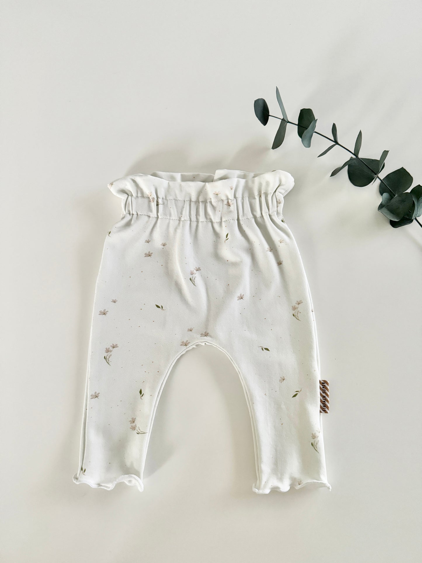 Babyhose *tinyflowers* | Paperbag-Pants | Unikat | Bio-Baumwolle | Gr. 62