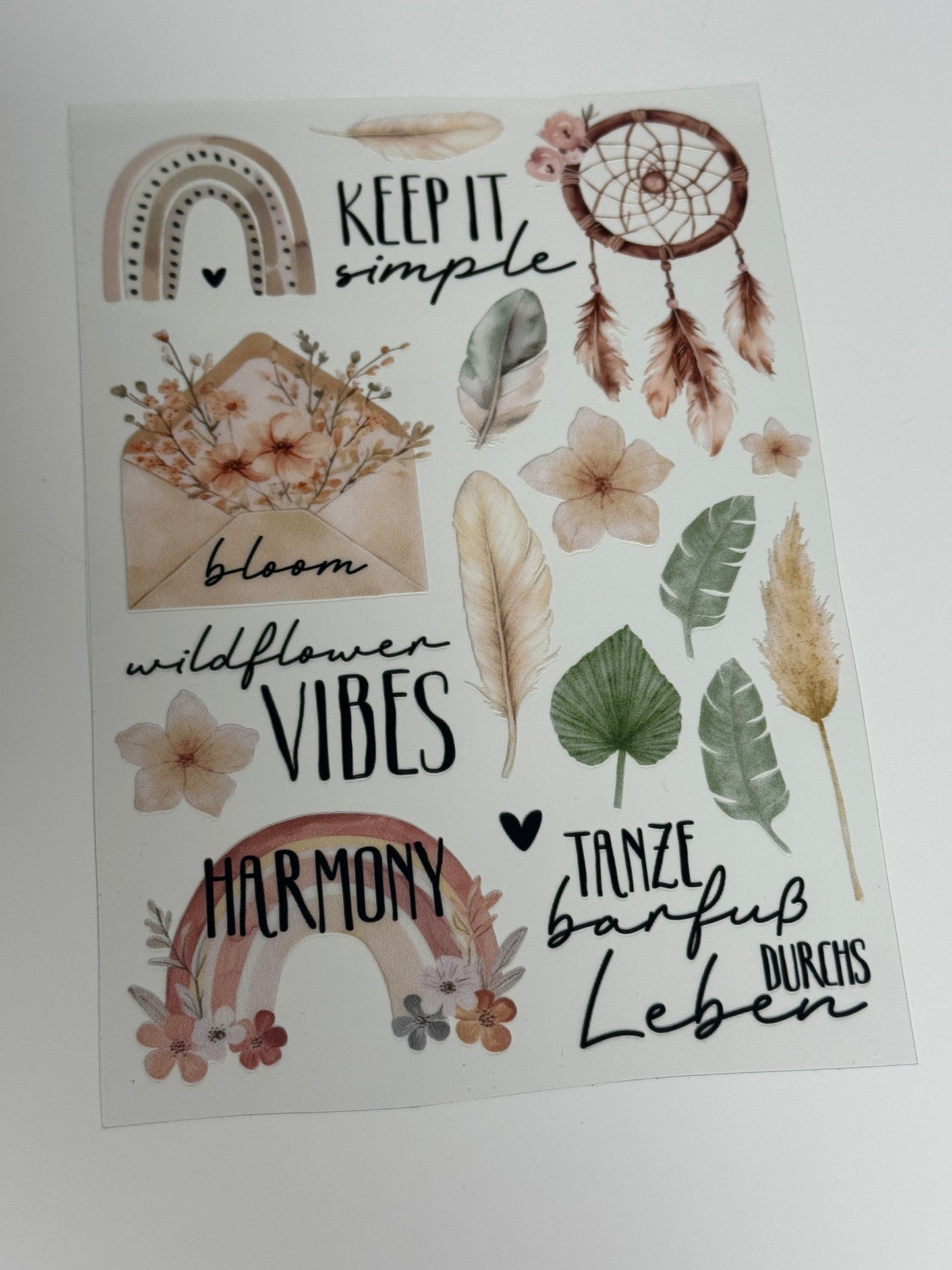 Rub-On Bogen "Boho" A5