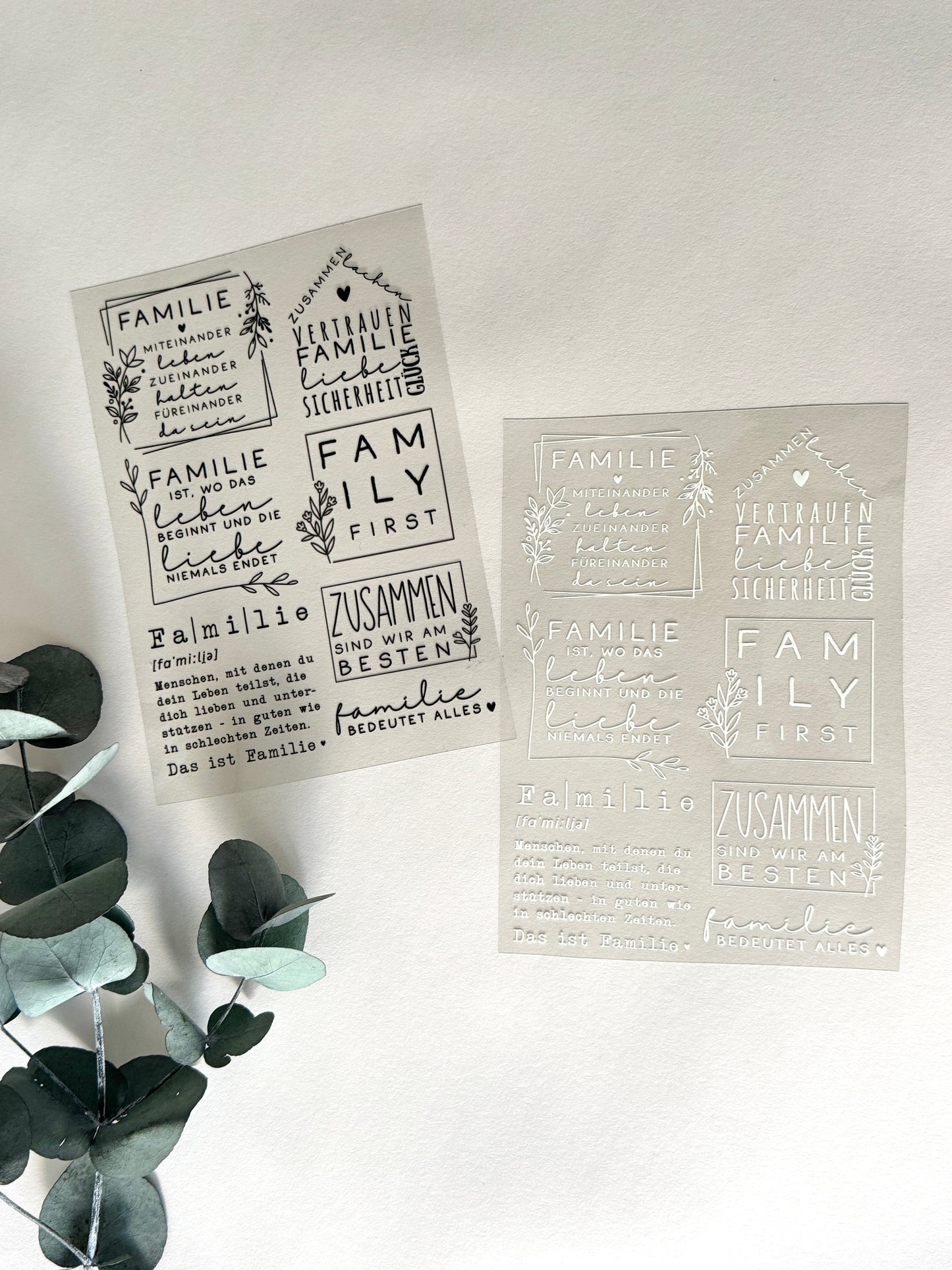 Rub-On Bogen "Familie" A5