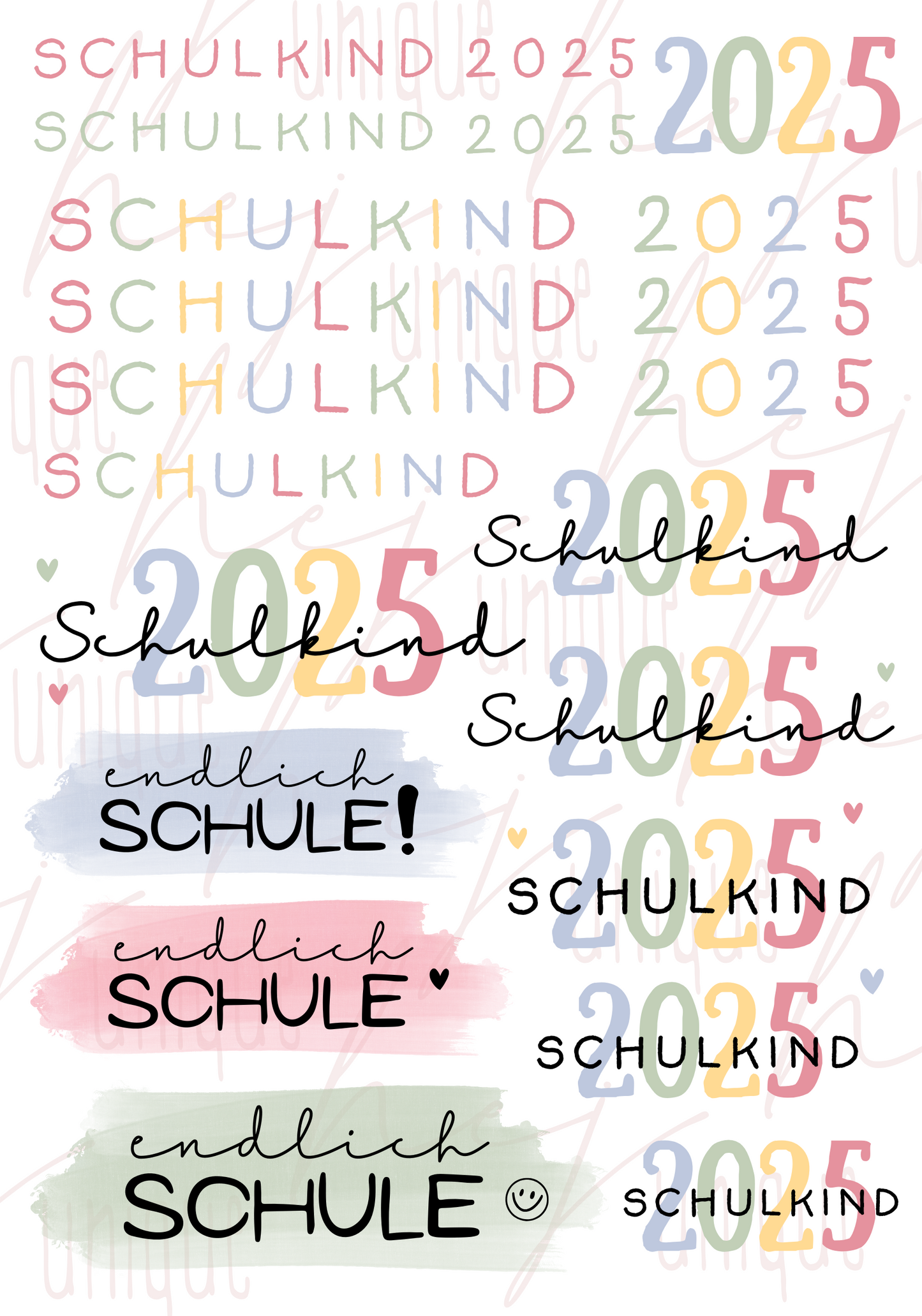Rub-On Bogen "Schulkind" A5