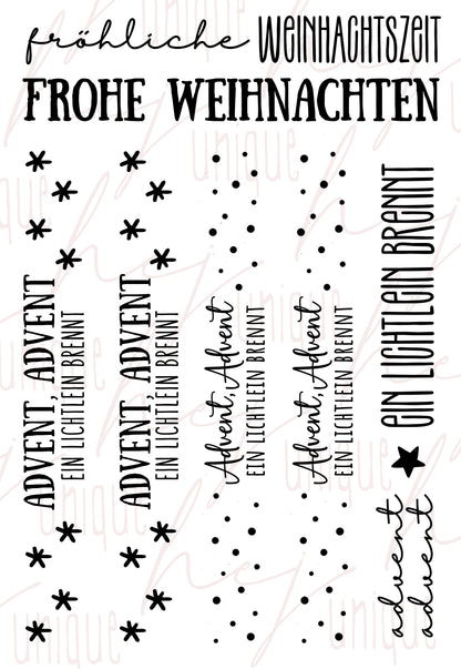 Rub On Aufkleber Schriftzüge Klötzchen XMas A5 Warum du unsere Rub-Ons lieben wirst:  ✔ Randloser Premium-Look   ✔ Besondere Haptik   ✔ Präzise Platzierung dank transparenter Trägerfolie  ✔ Wasser- und kratzfest // Hitze- und UV-beständig   ✔ Starke Haftung auf Glas, Keramik, Holz, Raysin u.v.m.  ✔ Langlebig und hochwertig verarbeitet  ✔ Auch gewerblich nutzbar – keine zusätzliche Lizenz nötig