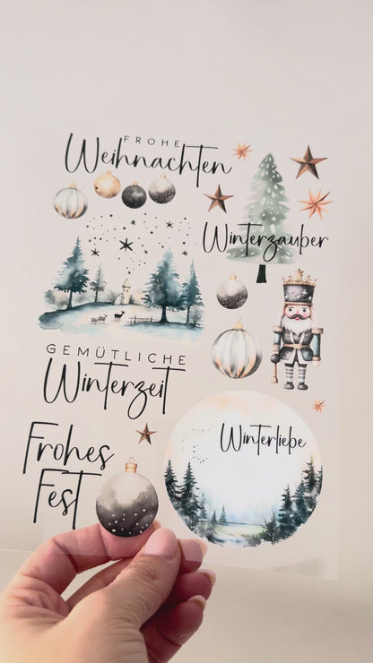 Rub On Aufkleber Winterzauber 2 A5