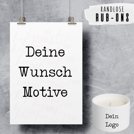 Rub-On Bogen "Wunschmotive" A5